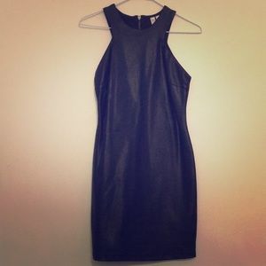 Faux leather dress